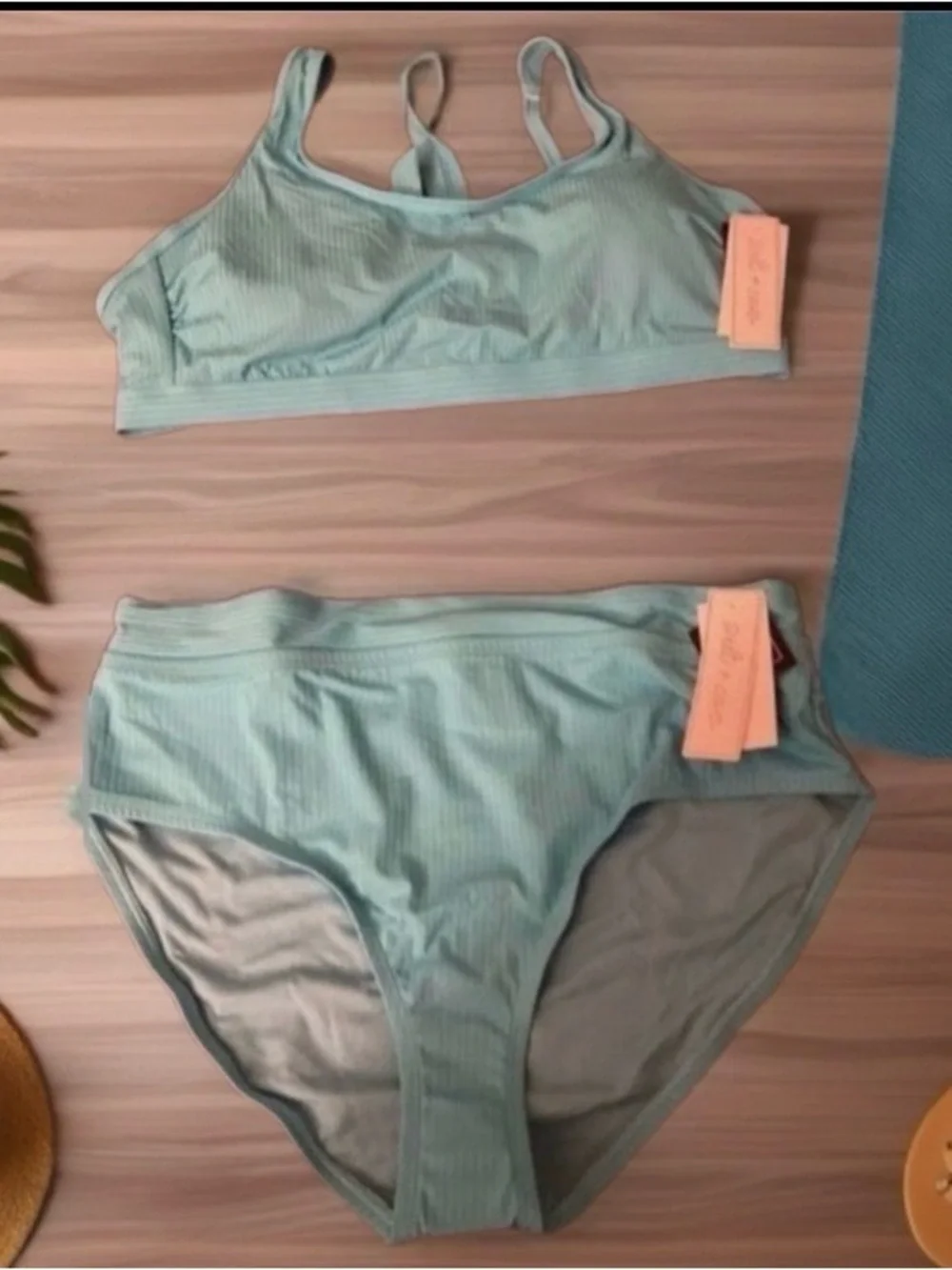 Salt & Cove 2 PC Banded High-Waist Bikini Size 16/18